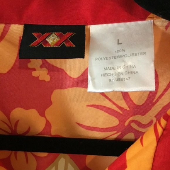 Dos Equis XX Cerveza Beer L Hawaiian Shirt Men's - Picture 3 of 8